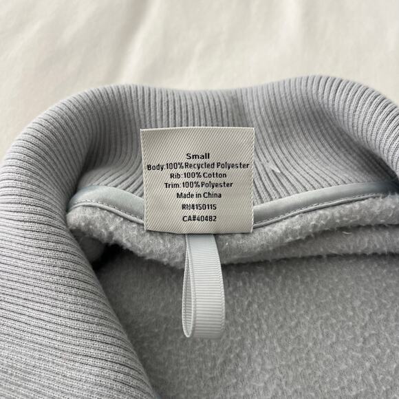 Varley Pearl Blue Roselle Half Zip Borg Fleece Sherpa Sweatshirt Jacket Small - Picture 12 of 16